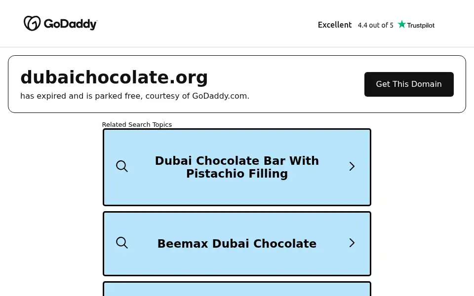 Screenshot of dubaichocolate.org