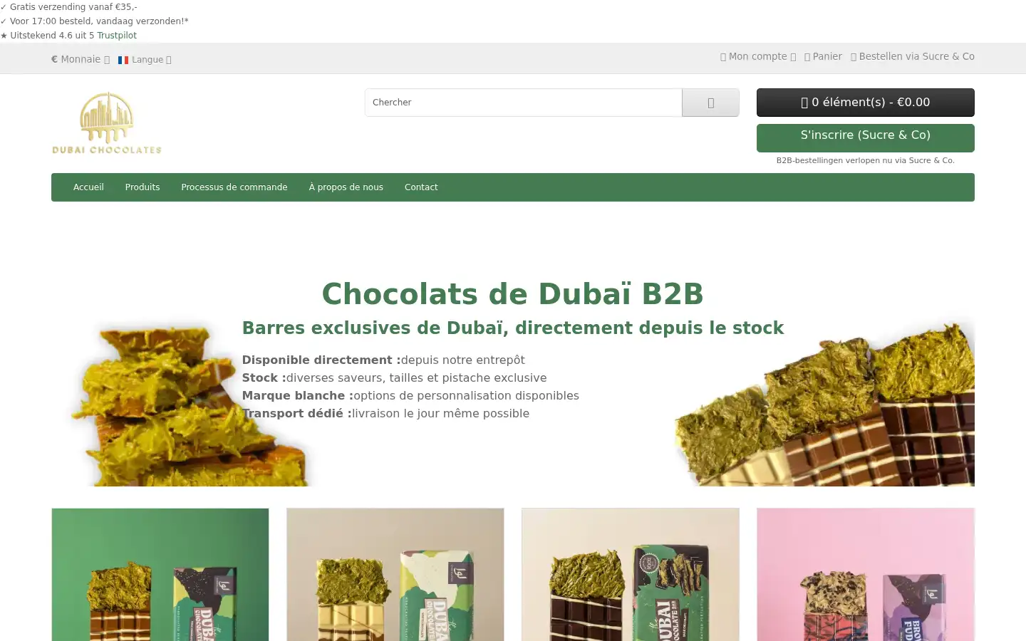 Screenshot of dubaichocolatesb2b.com
