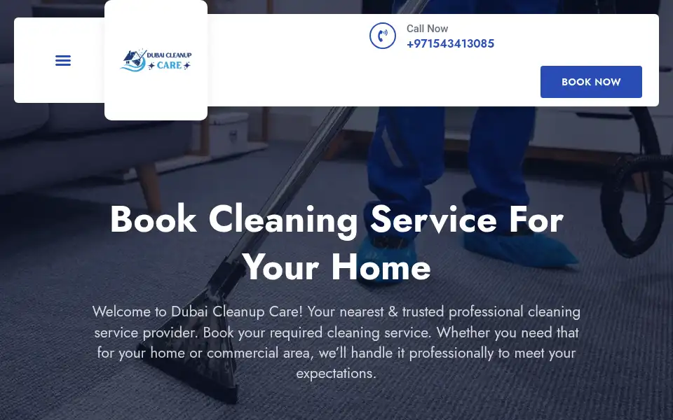 Screenshot of dubaicleanupcare.com
