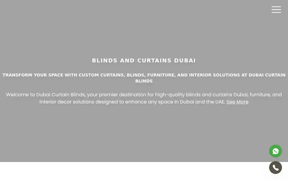 Screenshot of dubaicurtainblinds.com