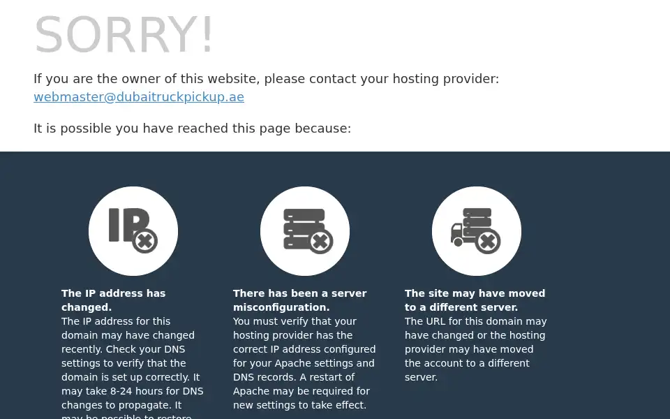 Screenshot of dubaitruckpickup.ae