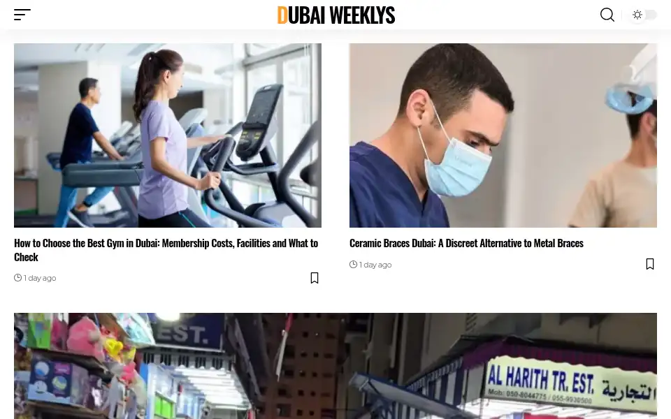 Screenshot of dubaiweeklys.com