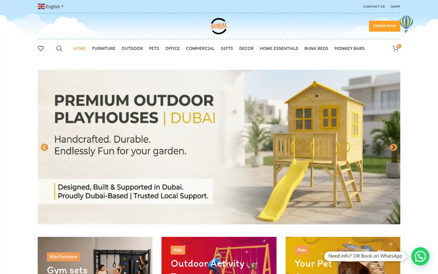 Screenshot of dubaiwoodworks.com