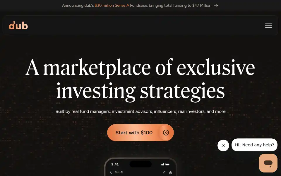 Screenshot of dubapp.com