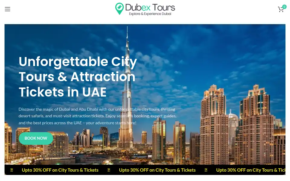 Screenshot of dubextours.com