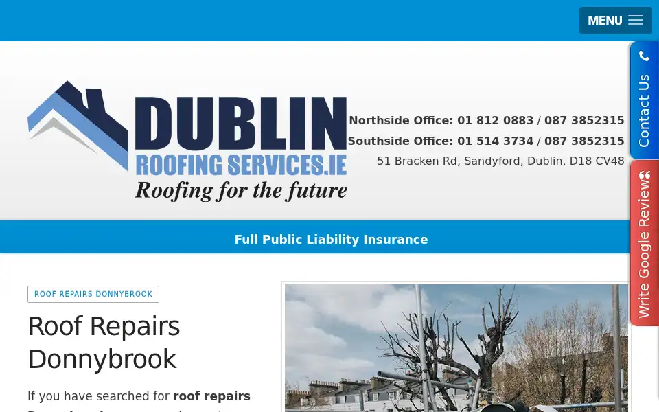 Screenshot of dublinroofingservices.ie