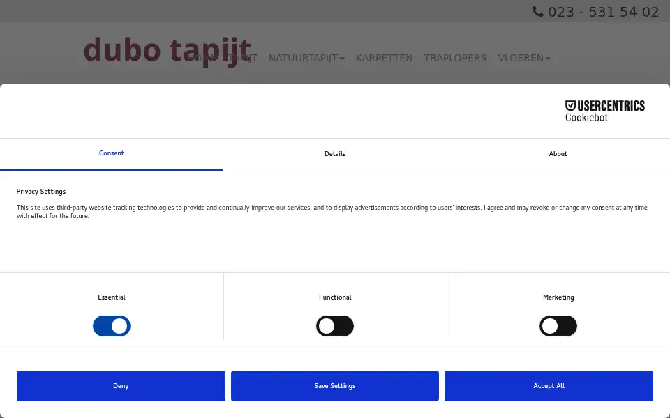 Screenshot of dubotapijt.nl