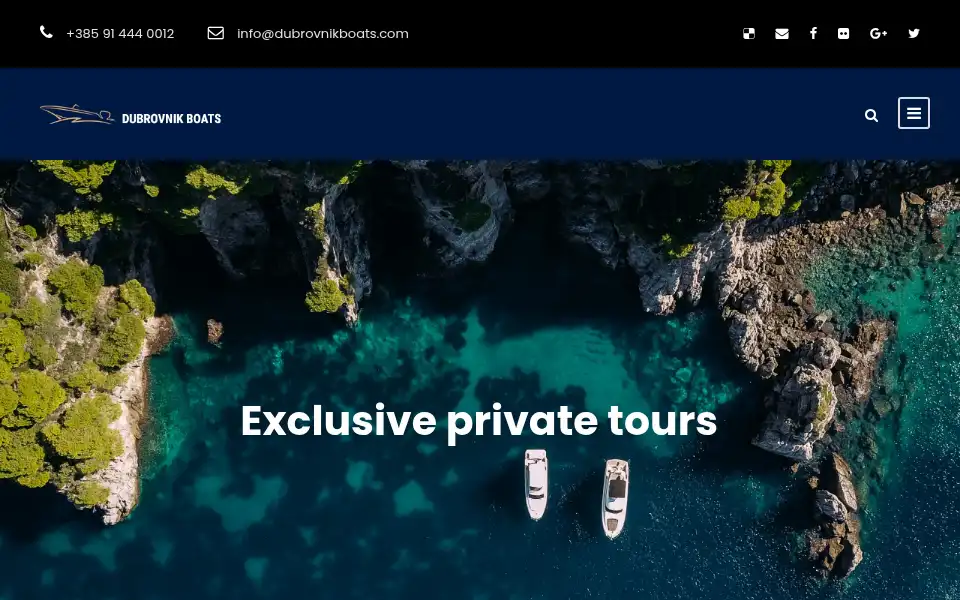 Screenshot of dubrovnikboats.com