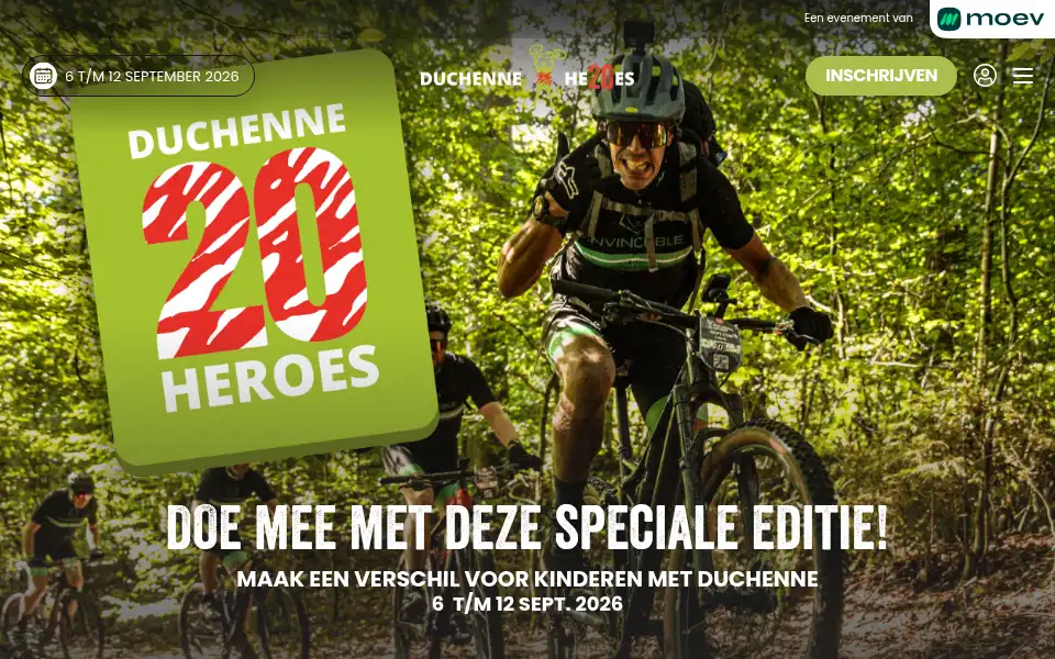 Screenshot of duchenneheroes.nl