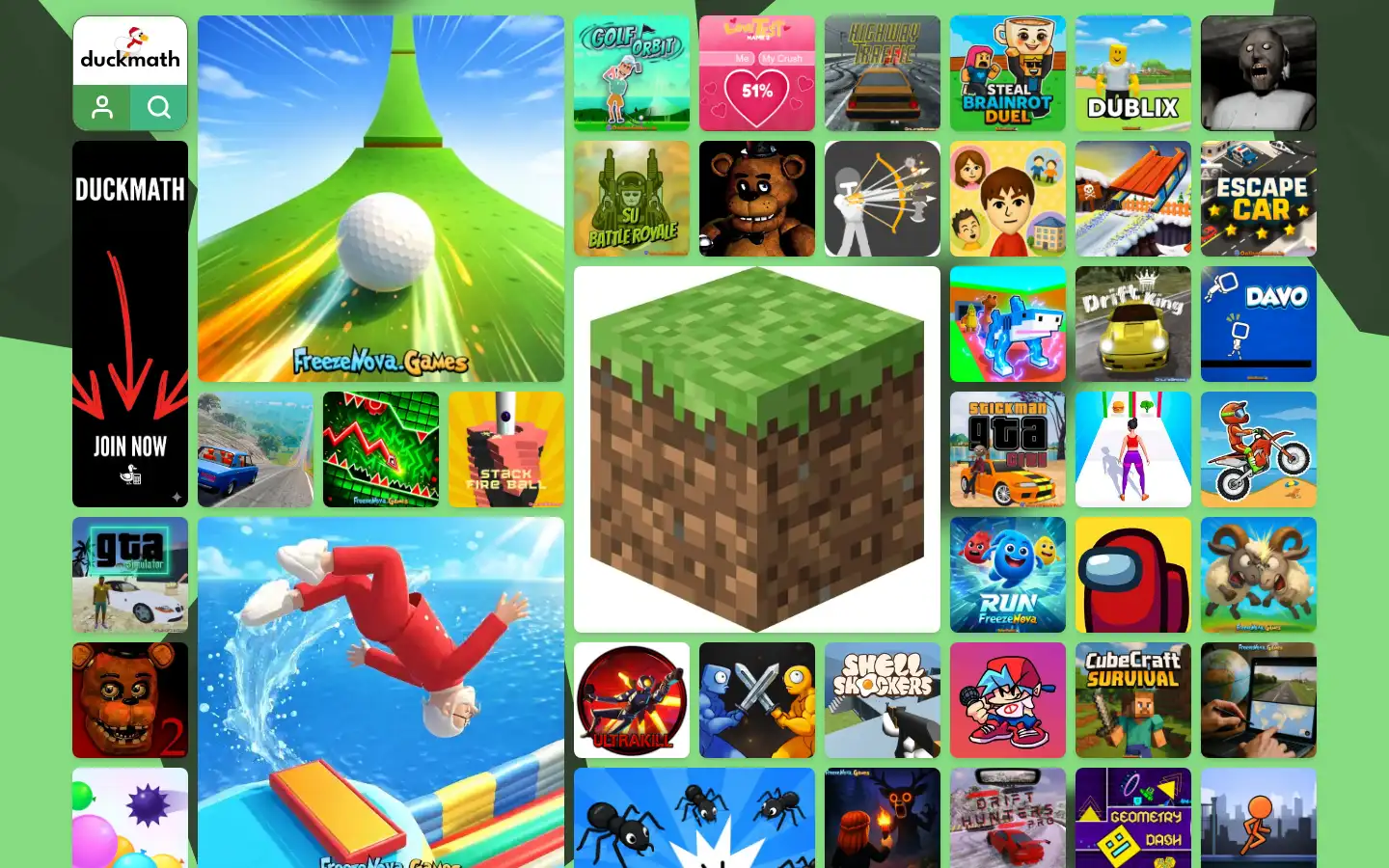 Screenshot of duckmath.org