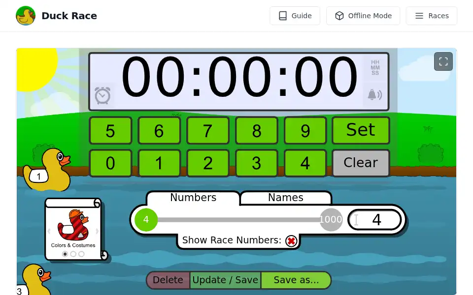 Screenshot of duckracegame.com