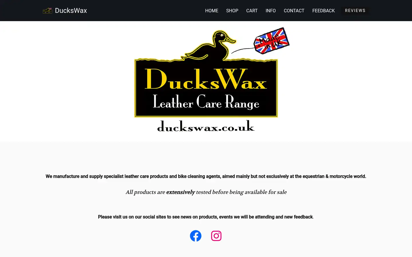 Screenshot of duckswax.co.uk