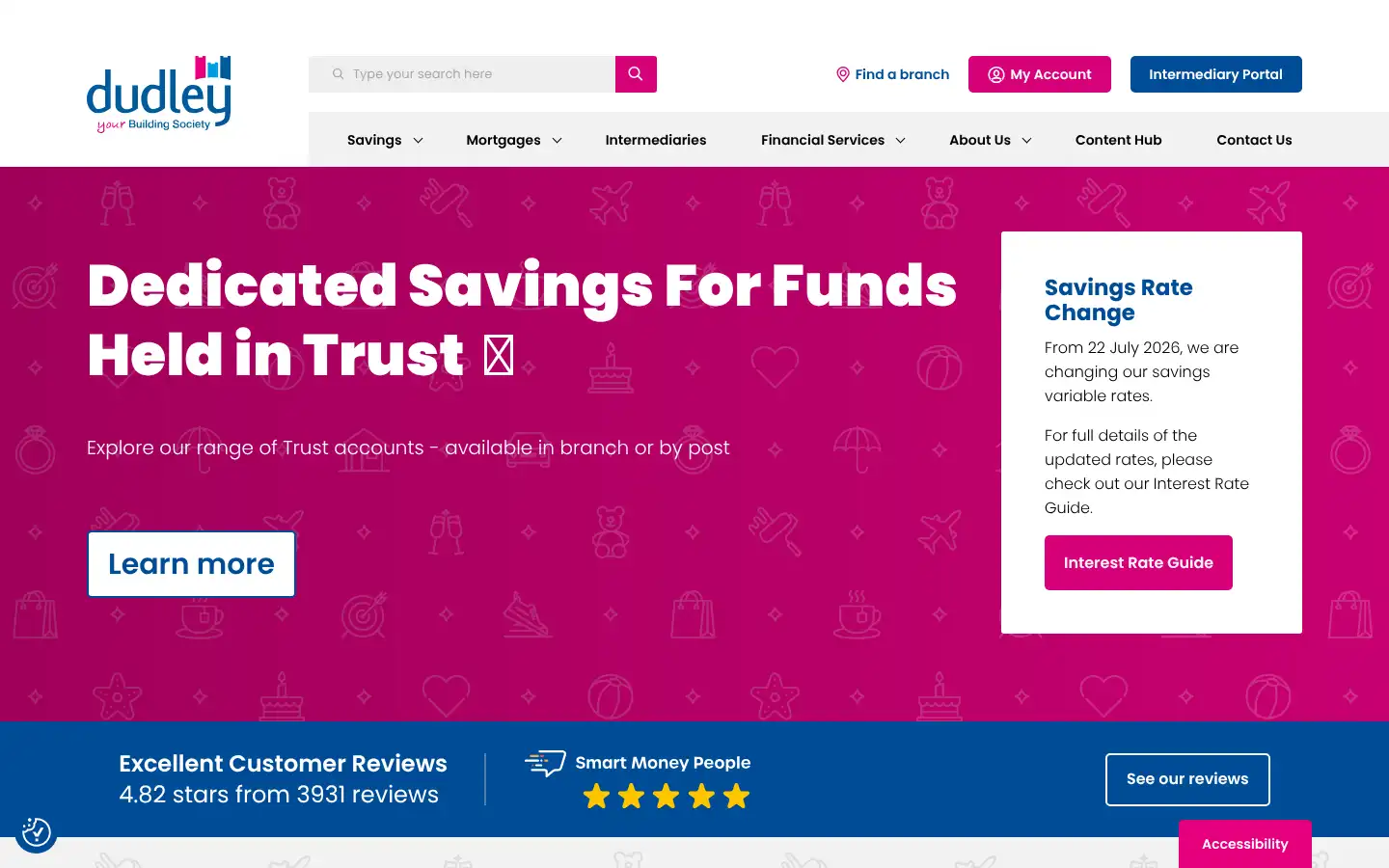 Screenshot of dudleybuildingsociety.co.uk