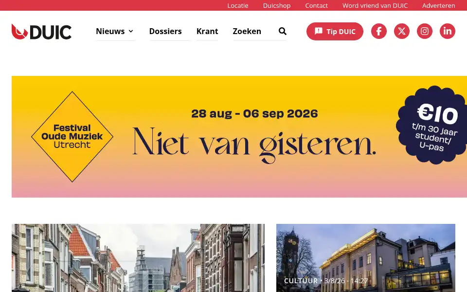 Screenshot of duic.nl