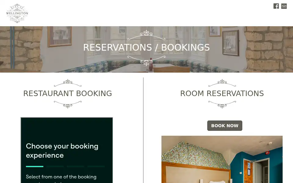 Screenshot of dukeofwellingtonbourton.co.uk