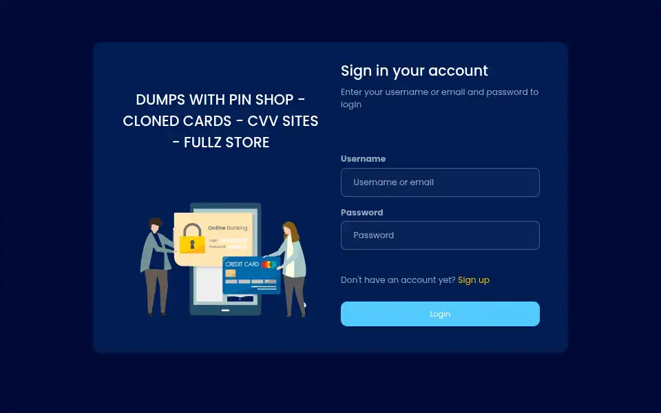 Screenshot of dumpcvv.live