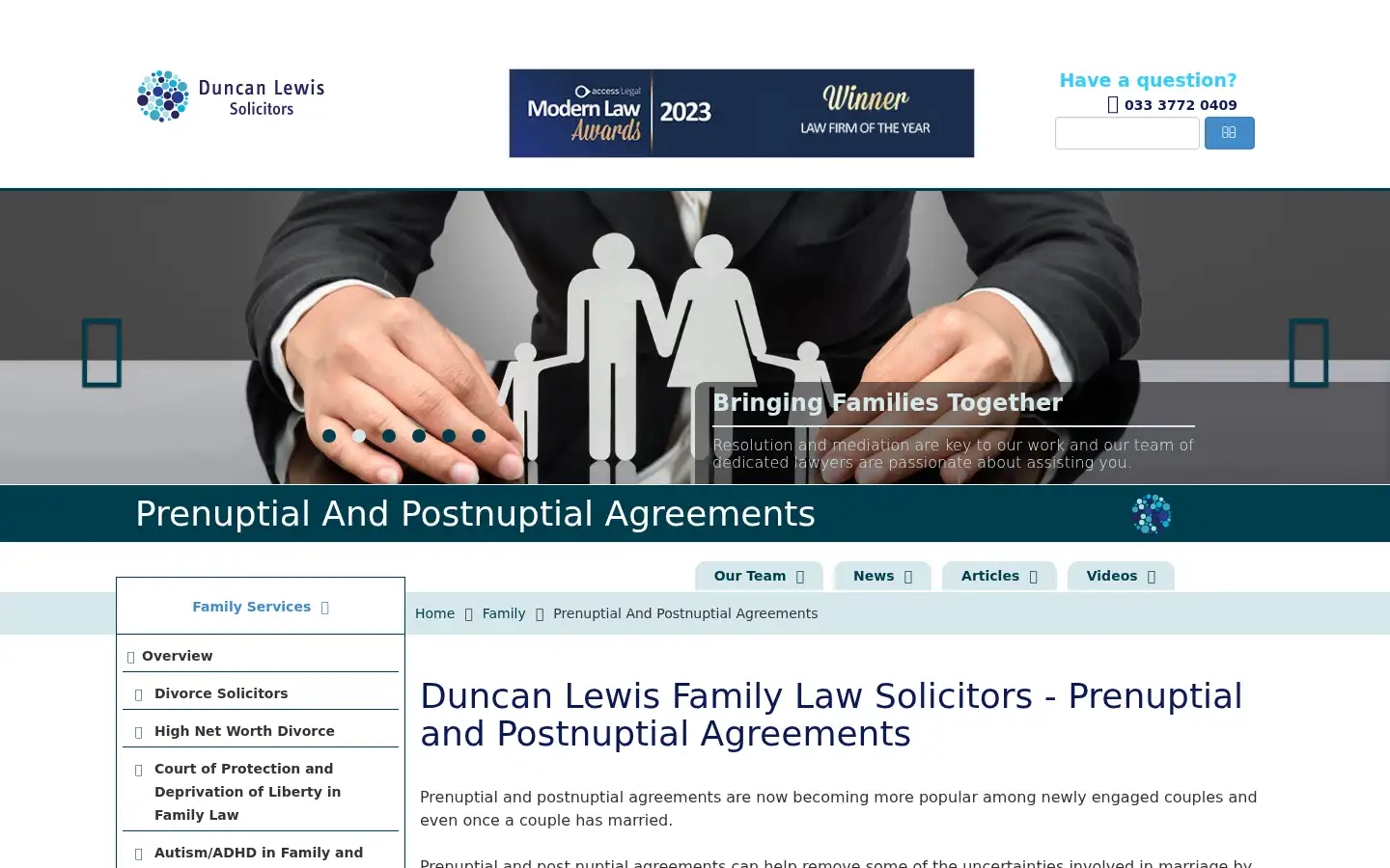 Screenshot of duncanlewis.co.uk