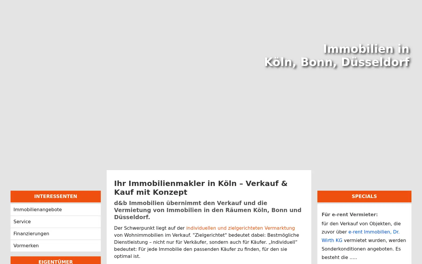 Screenshot of dundb-immobilien.de