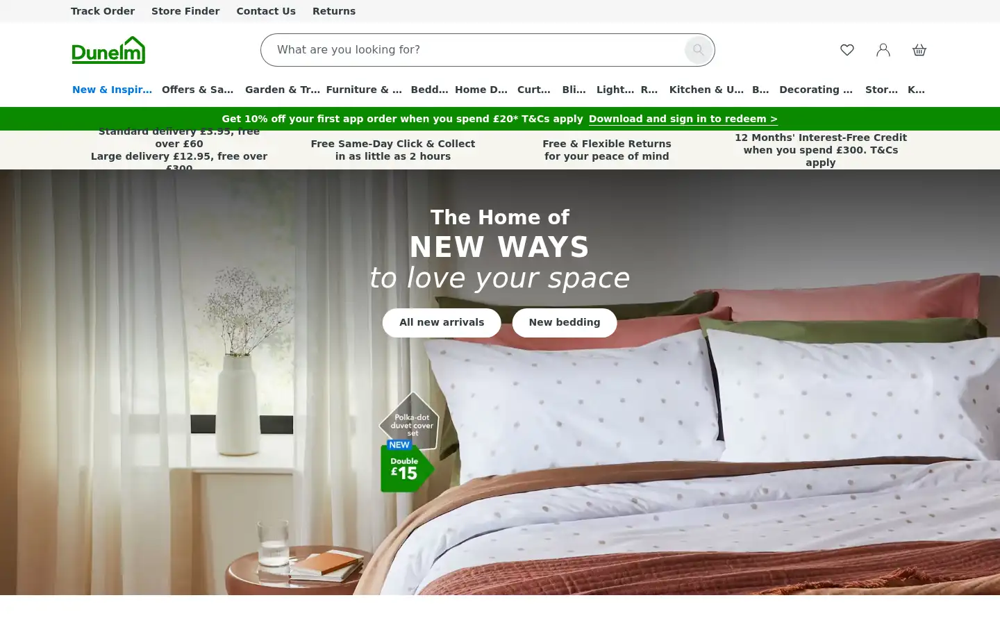 Screenshot of dunelm.com