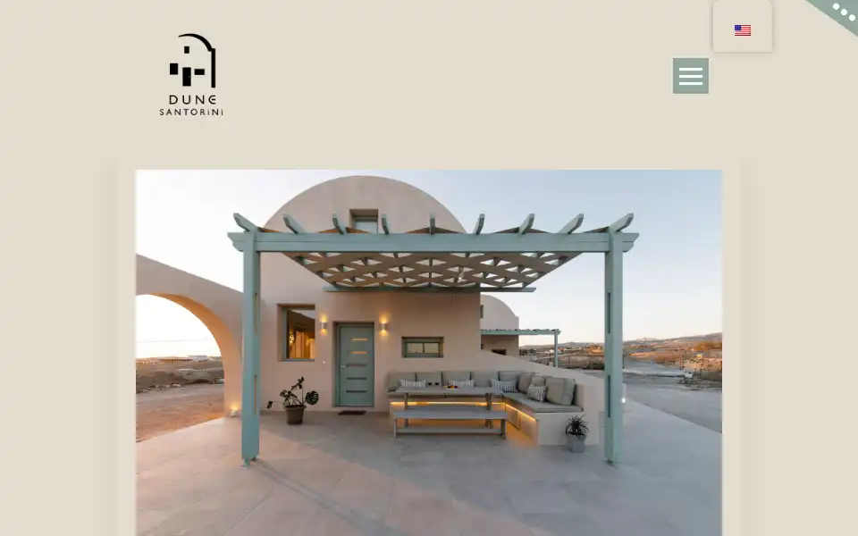 Screenshot of dunesantorini.com