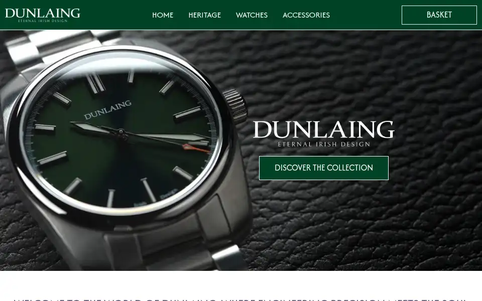 Screenshot of dunlaingwatches.com