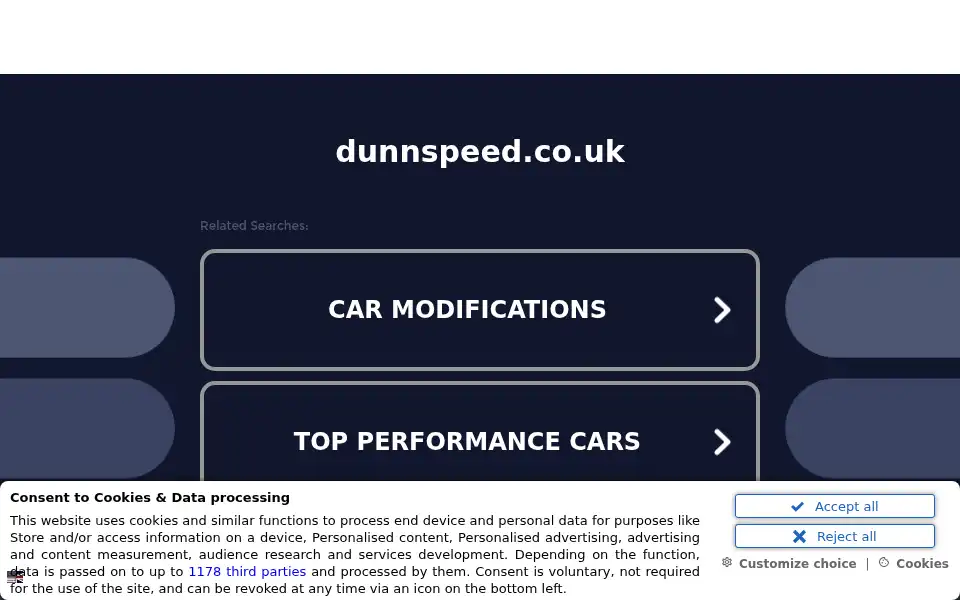 Screenshot of dunnspeed.co.uk
