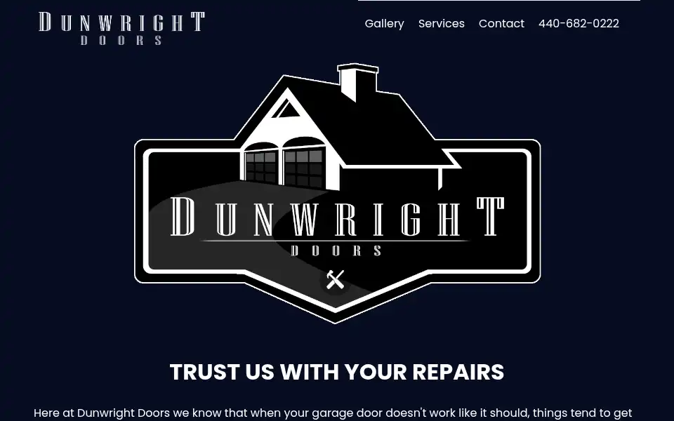 Screenshot of dunwrightdoors.com