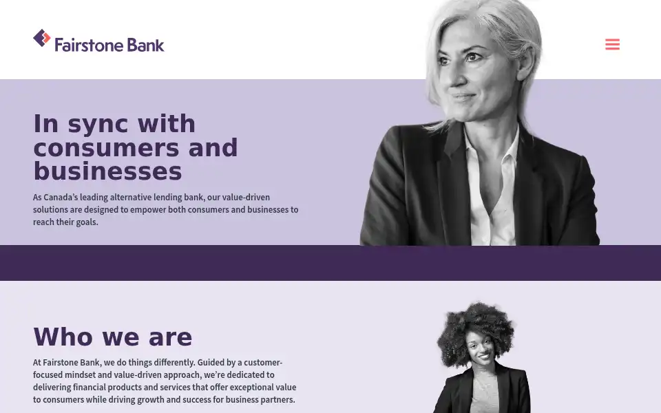 Screenshot of duobank.ca