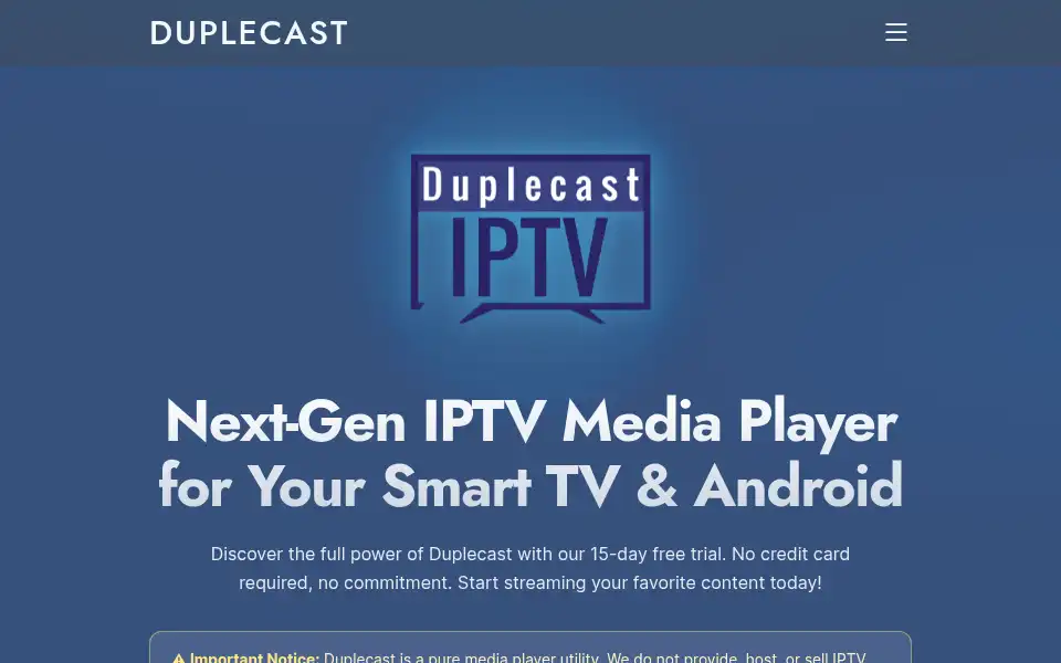 Screenshot of duplecast.com