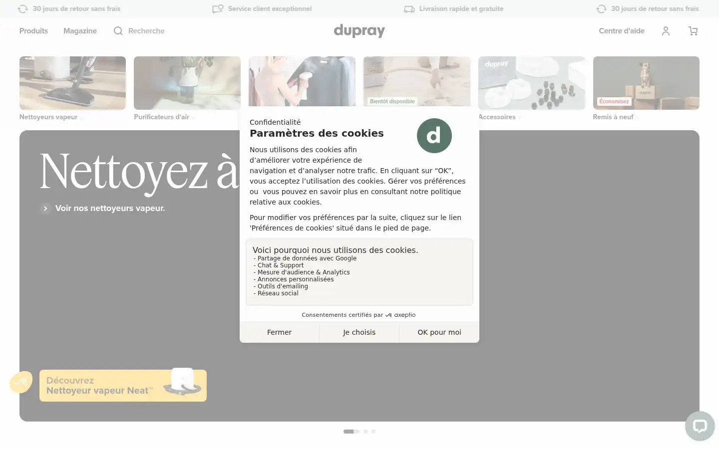 Screenshot of dupray.com