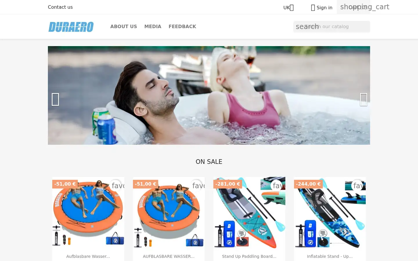 Screenshot of duraero.com