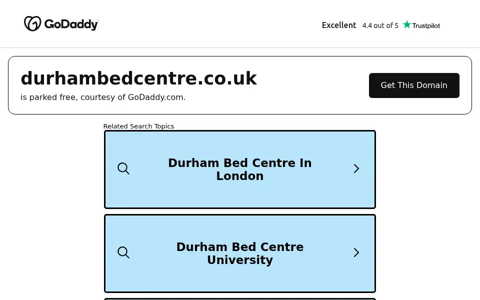 Screenshot of durhambedcentre.co.uk