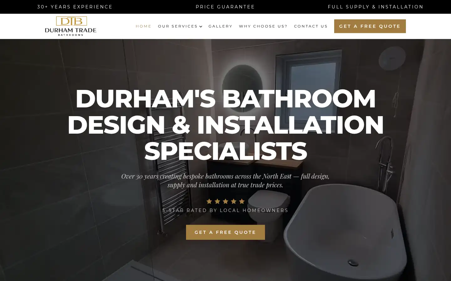Screenshot of durhamtrade.co.uk