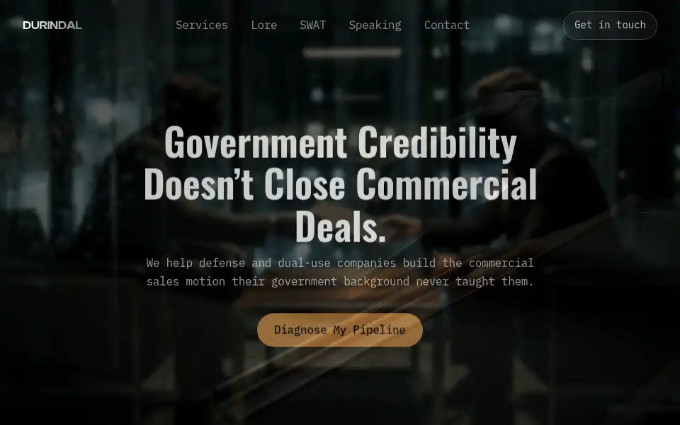 Screenshot of durindal.com