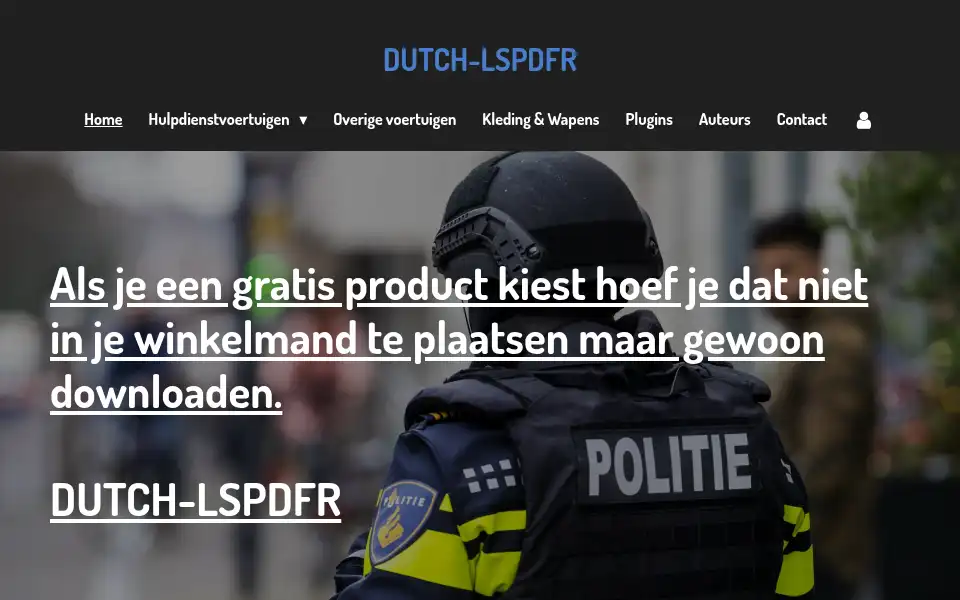 Screenshot of dutch-gta5-lspdfr.jouwweb.nl