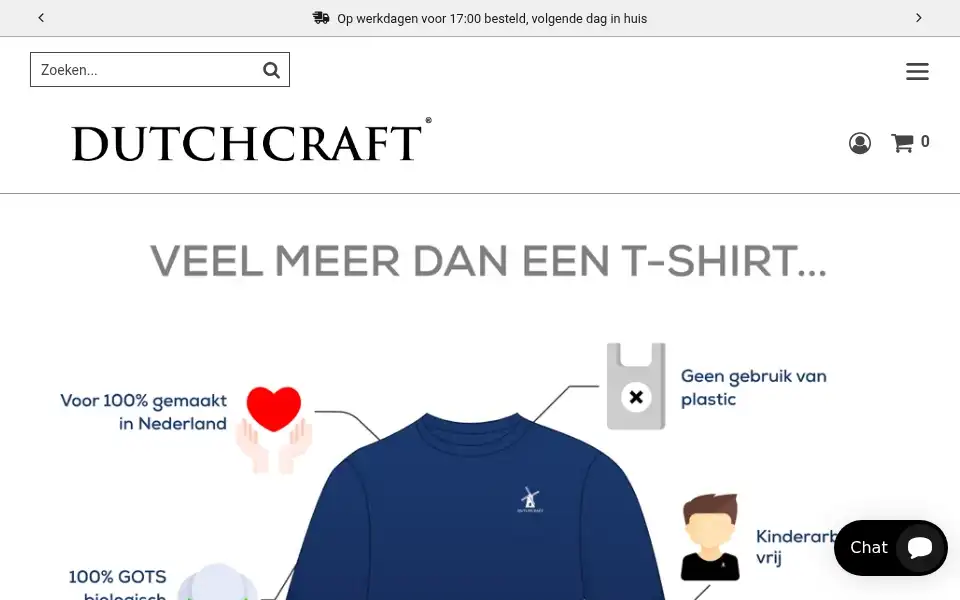 Screenshot of dutchcraftfashion.nl