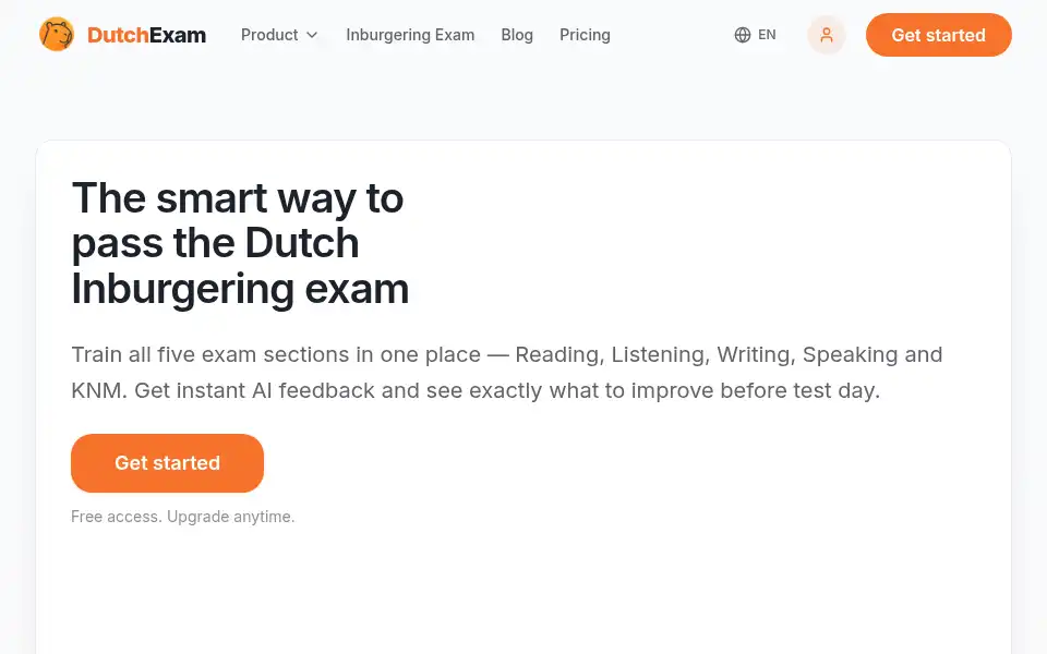 Screenshot of dutchexam.online
