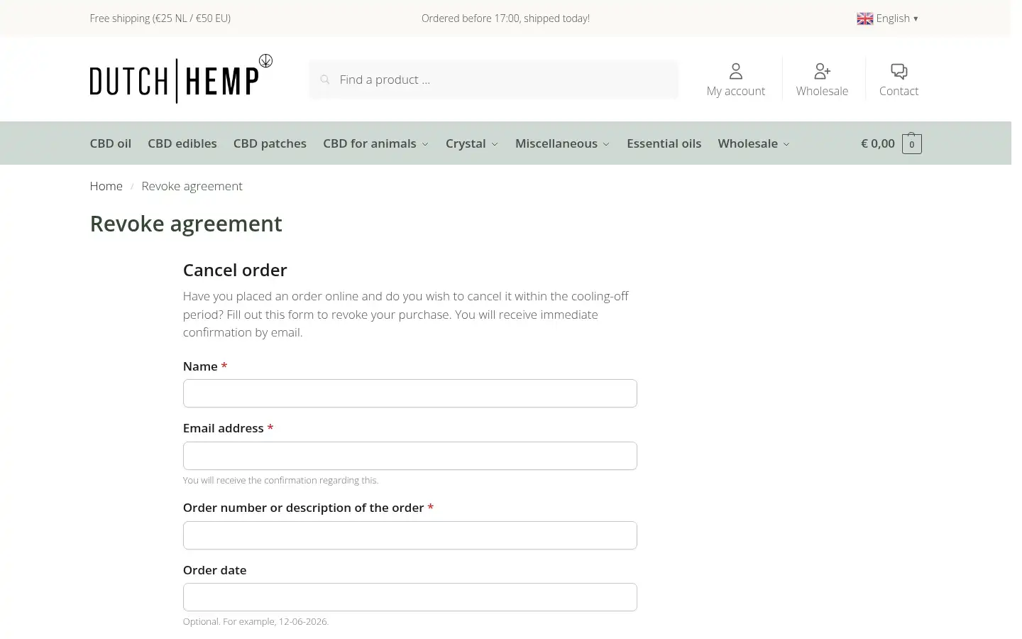 Screenshot of dutchhemp.eu