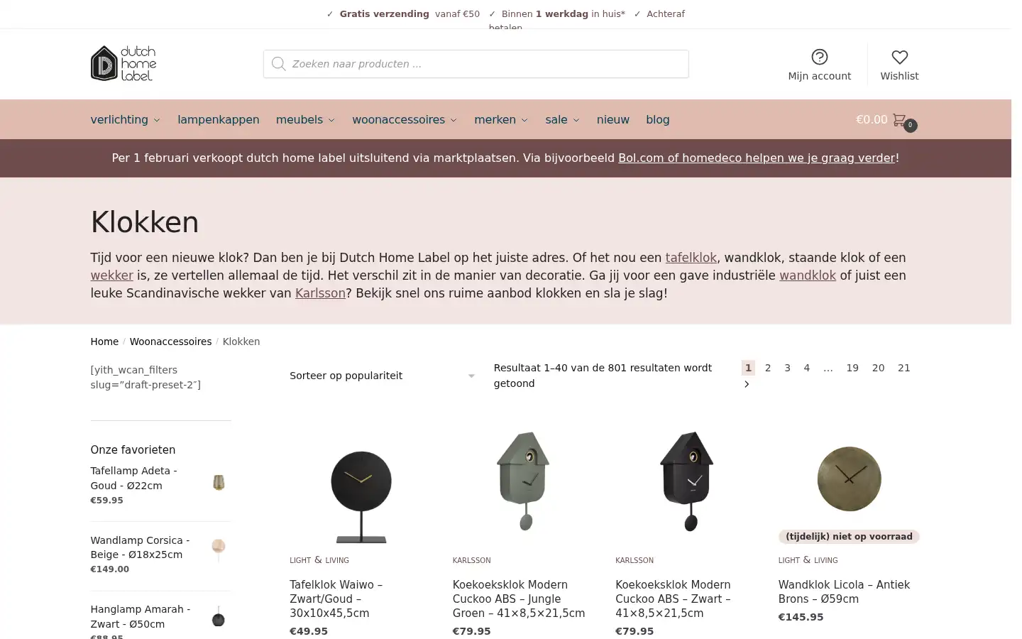 Screenshot of dutchhomelabel.nl