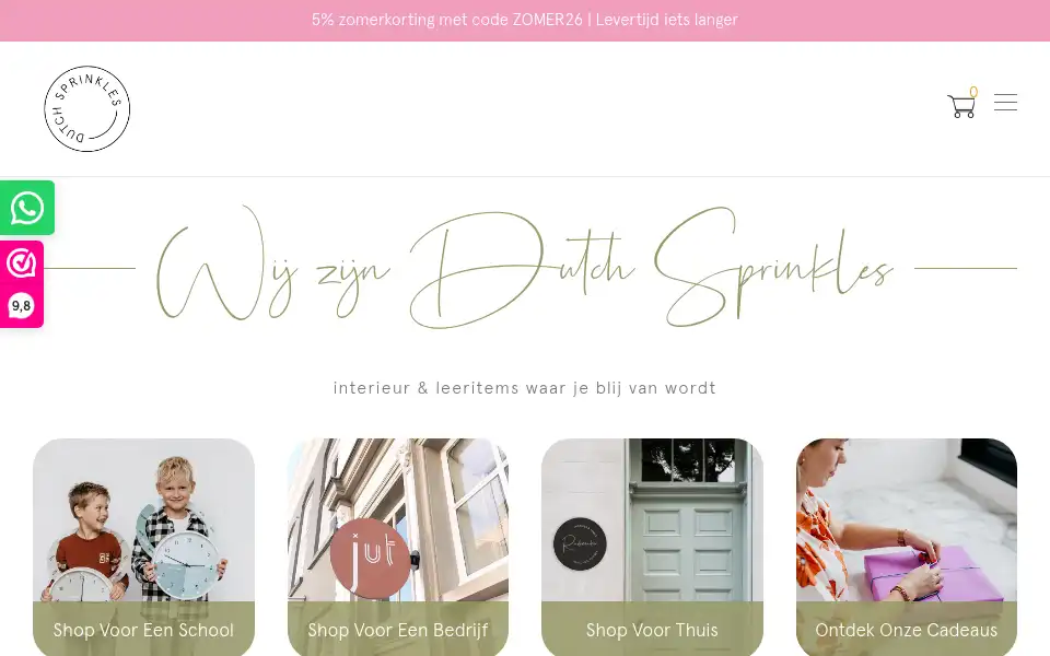 Screenshot of dutchsprinkles.nl