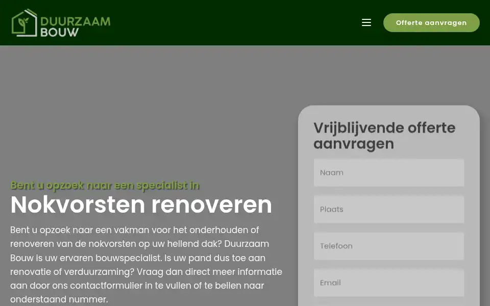Screenshot of duurzaam-bouw.nl