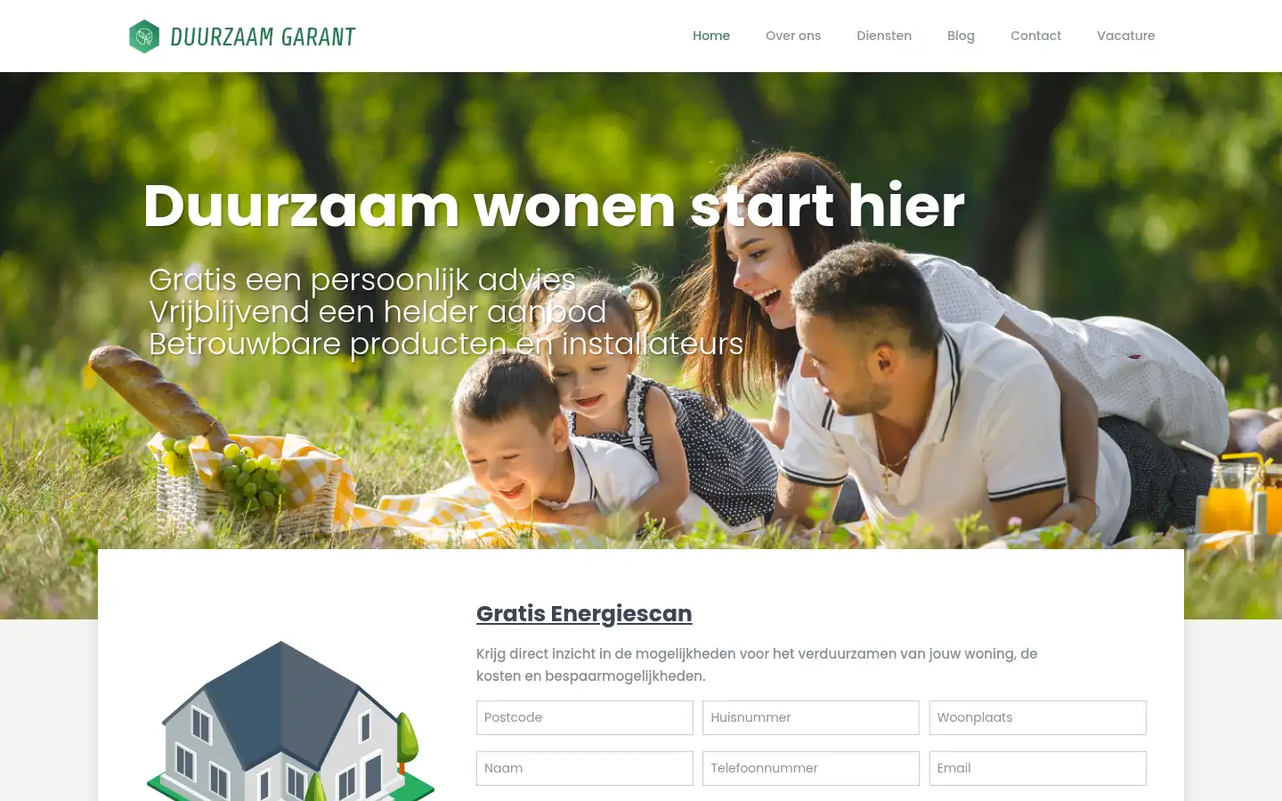 Screenshot of duurzaamgarant.nl