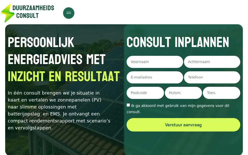 Screenshot of duurzaamheidsconsult.nl