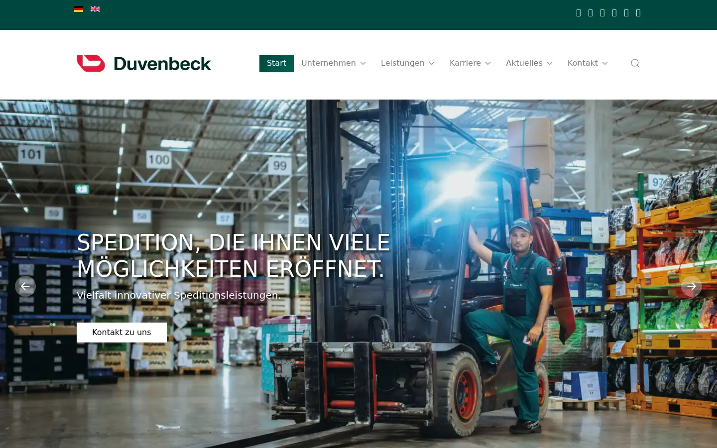 Screenshot of duvenbeck.de