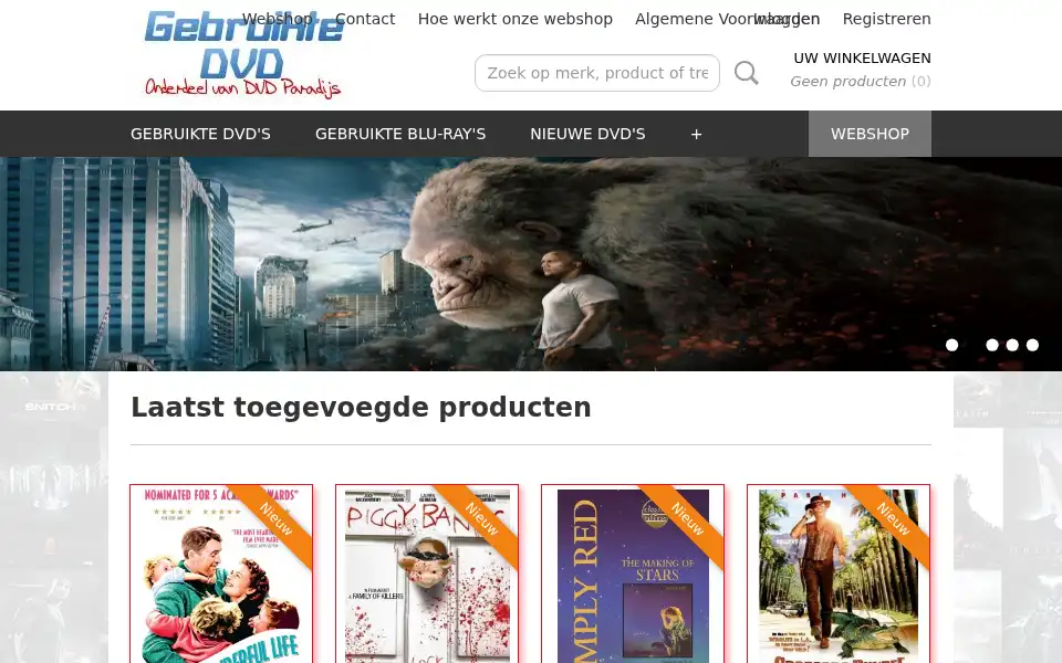 Screenshot of dvdparadijs.nl