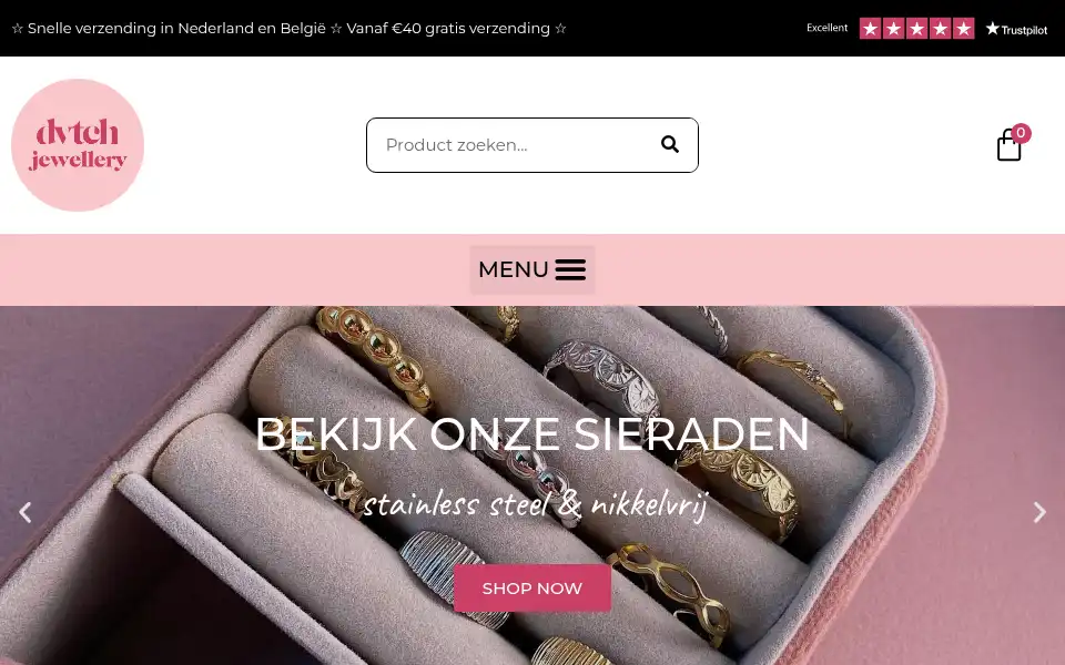 Screenshot of dvtchjewellery.nl