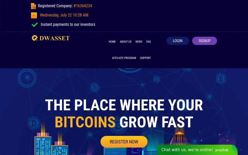 Screenshot of dwasset.org