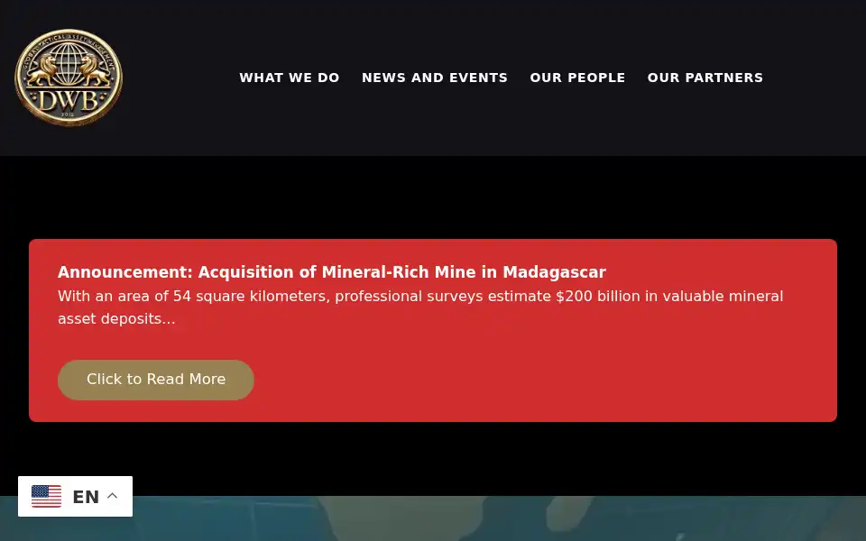 Screenshot of dwbglobaltam.com