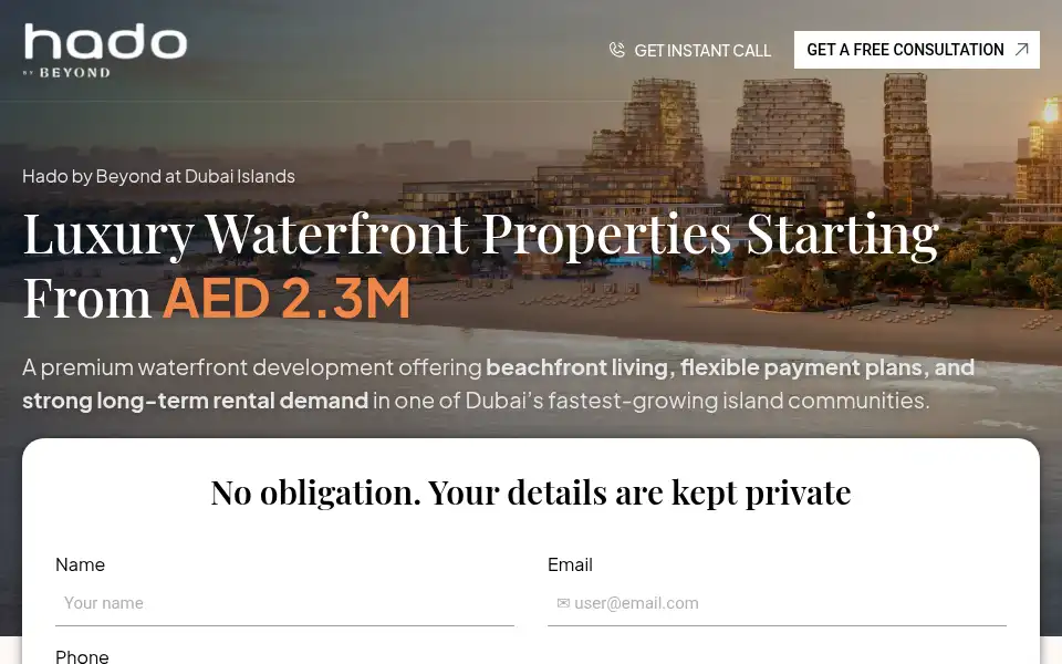 Screenshot of dxb-realestate.com