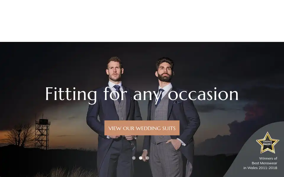 Screenshot of dyfedmenswear.co.uk